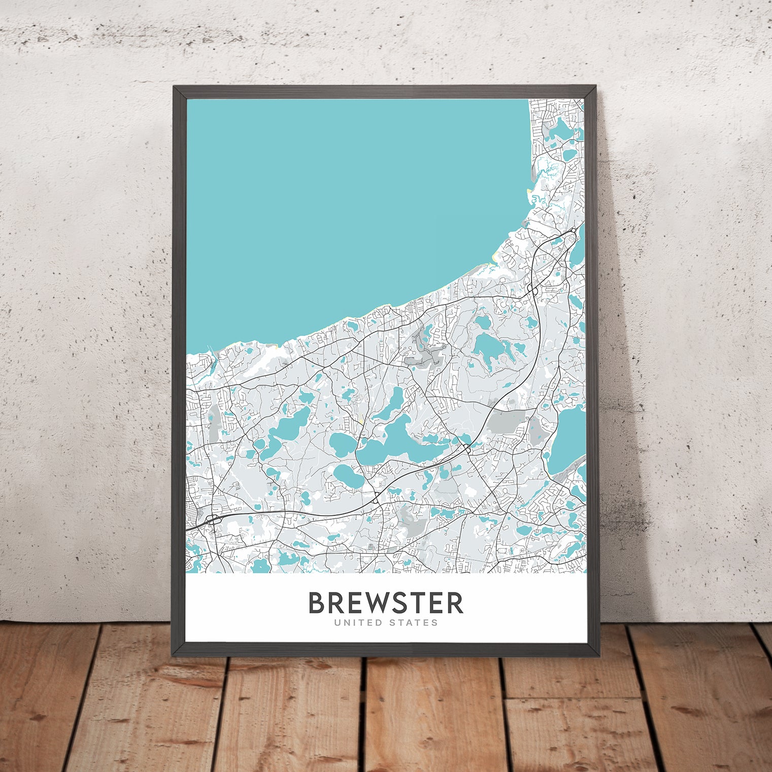 Moderner Stadtplan Von Brewster, Ma: Cape Cod National Seashore, Nicke 