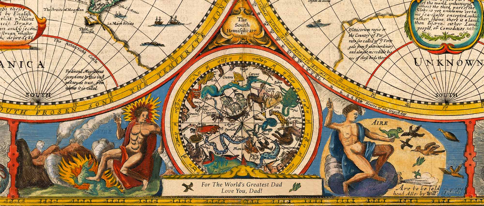 Father 39 s Day Sale The Unique - John Speed World Map 1651 Fathers Day Personalisation Website Header 