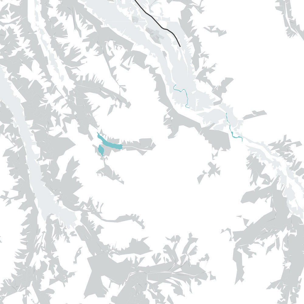 Moderner Stadtplan von Anchorage, AK: Innenstadt, Flughafen, Hafen, Berge, Parks