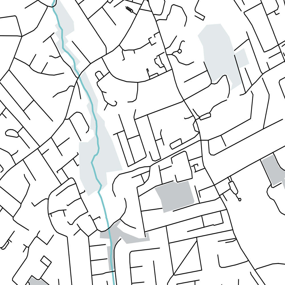 Plan de la ville moderne de Bray, Irlande : Bray Head, Bray Harbour, réserve naturelle de Bray Head, N11, R117