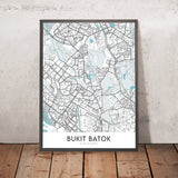 Carte moderne de la ville de Bukit Batok, Singapour : Parc naturel, Petit Guilin, West Mall, Ancienne usine Ford, Mémorial 
