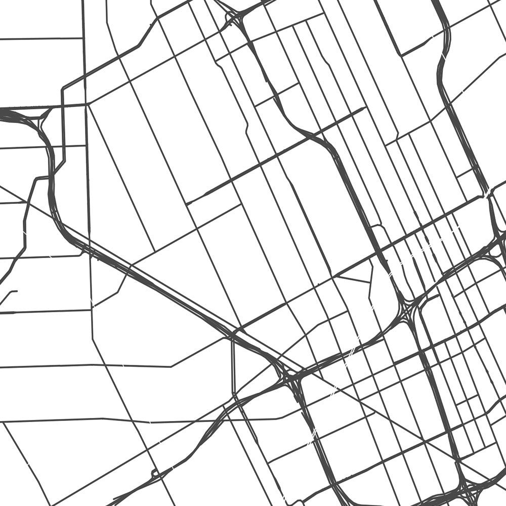 Modern City Map of Detroit, MI: Downtown, Belle Isle, Corktown, Motown Museum, Woodward Ave