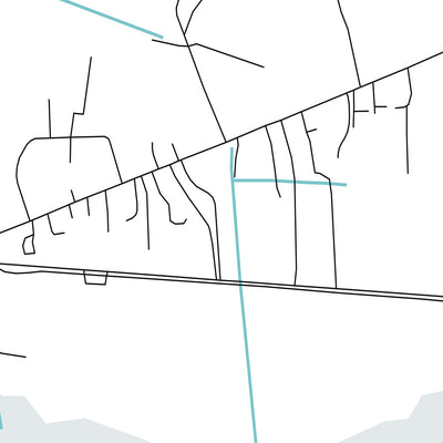 Plan de la ville moderne de Glencoe, Écosse : village, rivière Coe, A82, Lochan, musée folklorique