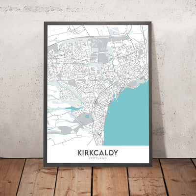 Moderner Stadtplan von Kirkcaldy, Schottland: Ravenscraig Castle, Beveridge Park, A921, Pathhead, Harbour