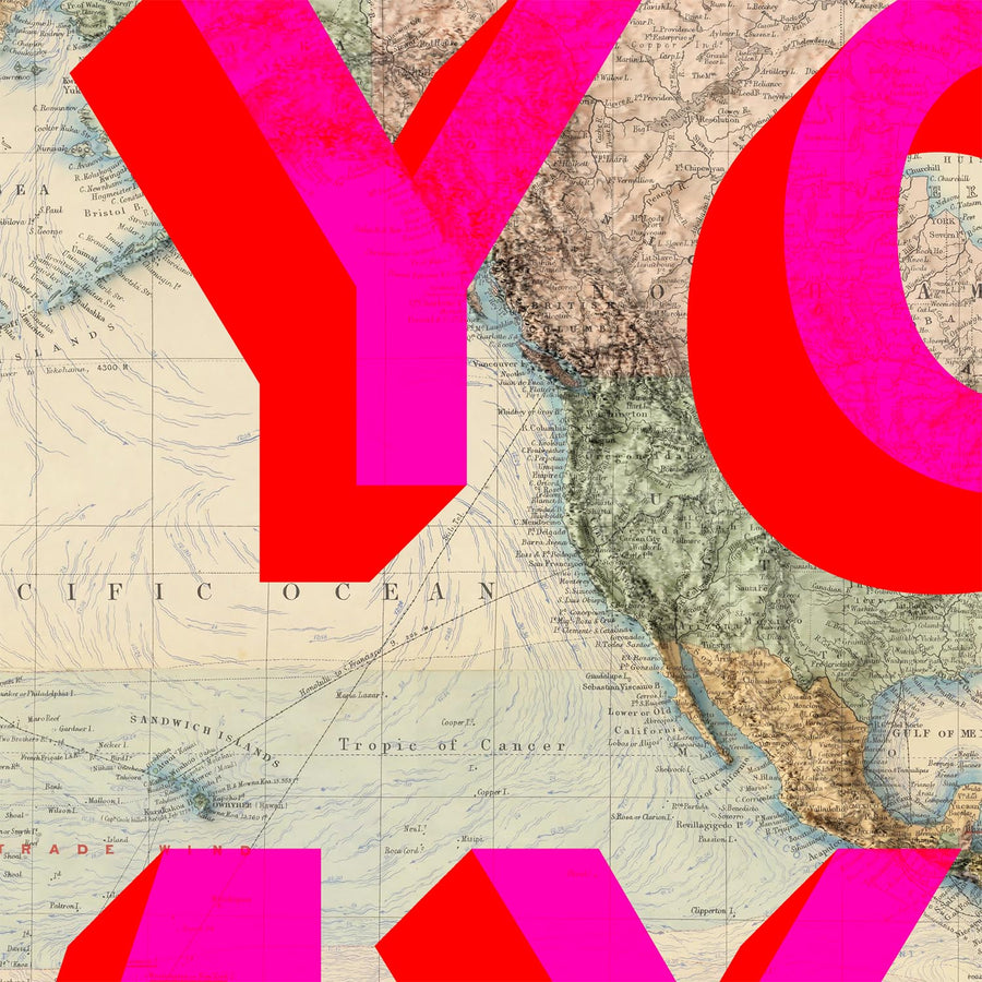 Personalisierte Pop Art Karte: Siebdruck Stil Wortkunst 