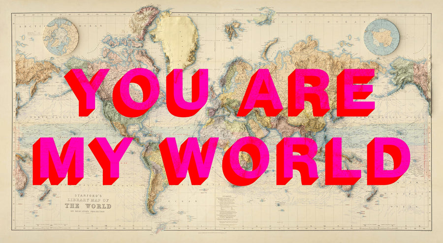 Personalisierte Pop Art Karte: Siebdruck Stil Wortkunst 