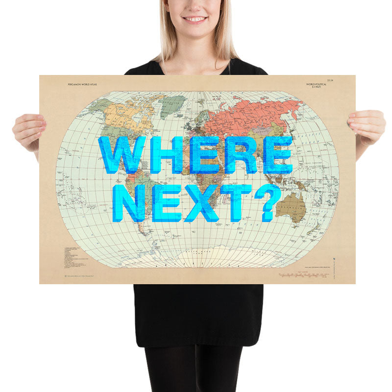 Personalisierte Pop Art Karte: Siebdruck Stil Wortkunst 