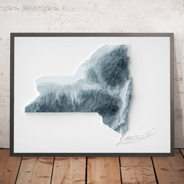 Carte topographique en relief 3D de New York 
