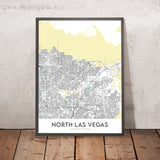 Plan de la ville moderne du nord de Las Vegas, NV : Aliante, Eldorado, I-15, I-215, Las Vegas Blvd