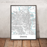 Modern City Map of Omaha, NE: Benson, Creighton University, Dundee, Henry Doorly Zoo, Joslyn Art Museum