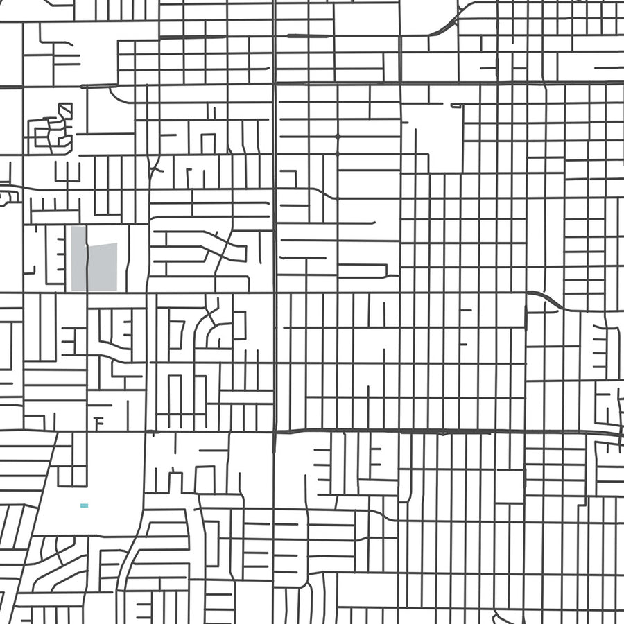 Moderne Stadtkarte von Santa Ana, CA: Innenstadt, Bowers Museum, Honda Center, I-5, CA-55 