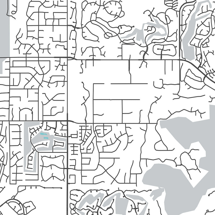 Moderne Stadtkarte von Scottsdale, AZ: Innenstadt, Alte Stadt, Scottsdale Stadion, Scottsdale Fashion Square, Loop 101 