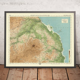 Alte OS-Karte von Northumberland - Nord von Bartholomew, 1901: Alnwick, Berwick, Cheviot Hills, Tweed, Lindisfarne 