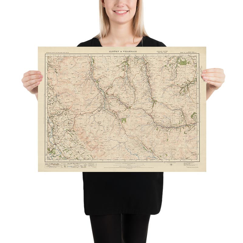 Old Ordnance Survey Map, Sheet 10 - Alston & Weardale, 1925: Allendale Town, Edenhall, Langwathby, Great Salkeld, Kirkoswald