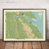 Ancienne carte OS des Lincoln Wolds, Lincolnshire par Bartholomew, 1901 : Hull, Grimsby, Scunthorpe, Humber, Wolds 