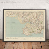 Mapa de estudio de artillería antigua, hoja 100 - Llanelly, 1925: Swansea, Mumbles, Burry Port, Kidwelly, Gower AONB