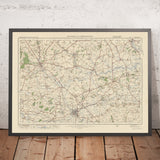 Old Ordnance Survey Map, Sheet 104 - Swindon & Cirencester, 1925: Faringdon, Highworth, Witney, Carterton, Lechlade, The White Horse