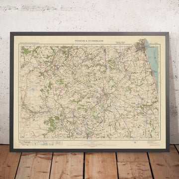 Old Ordnance Survey Map, Sheet 11 - Durham & Sunderland, 1925: Seaham Harbour, Bishop Auckland, Houghton le Spring, Chester le Street, Hetton le Hole