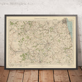 Old Ordnance Survey Map, Sheet 11 - Durham & Sunderland, 1925: Seaham Harbour, Bishop Auckland, Houghton le Spring, Chester le Street, Hetton le Hole