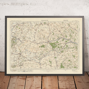 Alter Ordnance Survey Karte, Blatt 112 - Marlborough, 1925: Calne, Devizes, Hungerford, Lambourn, North Wessex Downs AONB 