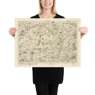 Old Ordnance Survey Map, Blatt 123 – Winchester, 1925: Basingstoke, Whitchurch, Petersfield, Alton, Odiham