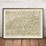 Alte Ordnance Survey-Karte, Blatt 125 - Tunbridge Wells, 1925: Redhill, Tonbridge, Haywards Heath, Crawley und High Weald AONB 