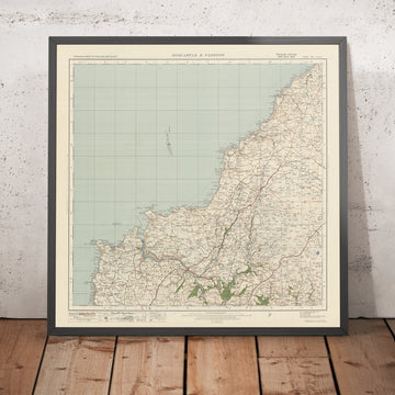Old Ordnance Survey Map, Sheet 136 - Boscastle & Padstow, 1925: Wadebridge, Tintagel, Camelford, River Camel, Pentire Point