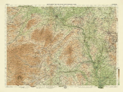 Alte OS-Karte von Shropshire von Bartholomew, 1901: Shrewsbury, Telford, Ludlow, Long Mynd, Ironbridge, Wenlock Edge