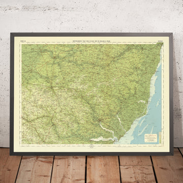 Ancienne carte OS du Suffolk, Angleterre par Bartholomew, 1901 : Ipswich, Lowestoft, rivière Orwell, château de Framlingham, Orford Ness, forêt de Thetford