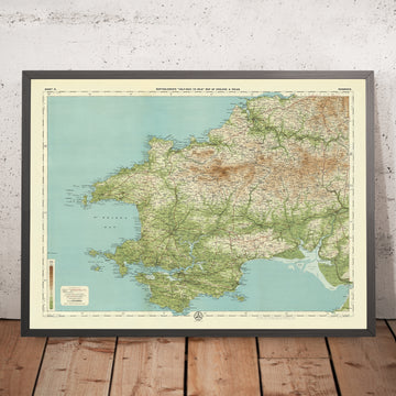 Old OS Map of Pembrokeshire by Bartholomew, 1901: Haverfordwest, Tenby, Preseli Hills, St Brides Bay, Castles, Carmarthen
