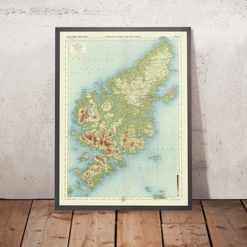 Ancienne carte OS des Hébrides extérieures, Lewis & Harris par Bartholomew, 1901 : Stornoway, Clisham, Callanish Stones