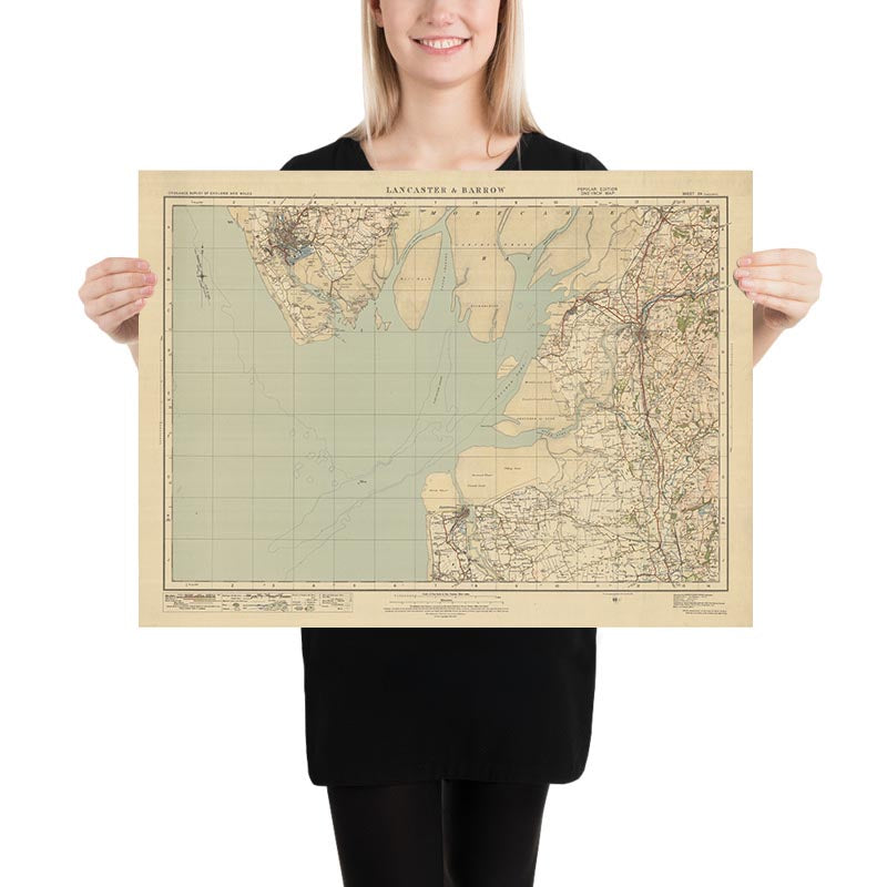 Old Ordnance Survey Map, Sheet 24 - Lancaster & Barrow, 1925: Morecambe, Fleetwood, Garstang, Heysham, Pilling