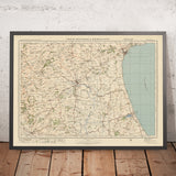 Ancienne carte de l'Ordnance Survey, feuille 28 - Gt Driffield & Bridlington, 1925 : Hornsea, Nafferton, Skipsea, Market Weighton, Hutton Cranswick