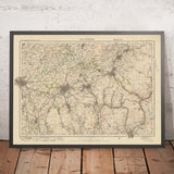 Alter Ordnance Survey Karte, Blatt 30 - Blackburn, 1925: Preston, Burnley, Clitheroe, Accrington, Chorley 