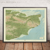 Alte OS-Karte von Kent, England von Bartholomew, 1901: Themsemündung, Dover, Canterbury, North Downs, Weald, Isle of Sheppey 