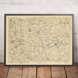 Alte Ordnance Survey-Karte, Blatt 32 - Goole & Pontefract, 1925: Castleford, Knottingley, Selby, Howden, Snaith 