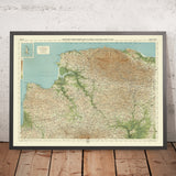 Alte OS-Karte von Norddevon von Bartholomew, 1901: Barnstaple, Exmoor, Fluss Taw, Bideford Bay, Lundy Island 