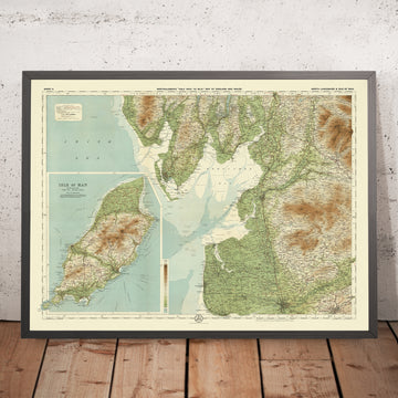 Mappa antica del Lancashire settentrionale e dell&