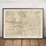 Alter Ordnance Survey Karte, Blatt 51 - Wrexham & Oswestry, 1925: LLangolen, Wem, Ellesmere, Malpas 