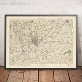 Alte Ordnance Survey-Karte, Blatt 54 - Nottingham, 1925: Ilkeston, Heanor, Long Eaton, Newark-on-Trent, Southwell 