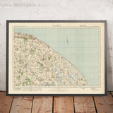 Carte Old Ordnance Survey, feuille 58 - Cromer, 1925 : North Walsham, Mundesley, Aylsham, Stalham, Sheringham