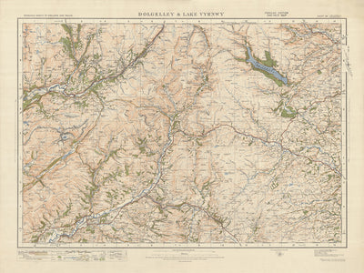 Old Ordnance Survey Map, Blatt 59 – Dolgelly & Lake Vyrnwy, 1925: Machynlleth, Corris, Aberangell, Coed y Brenin Forest Park, Eryri National Park