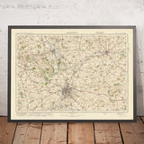 Alte Ordnance Survey Karte, Blatt 63 - Leicester, 1925: Loughborough, Coalville, Melton Mowbray, Wigston, Shepshed 