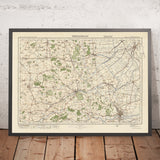 Old Ordnance Survey Map, Sheet 64 - Peterborough, 1925: Stamford, Oakley, Bourne, Spalding, Burghley House