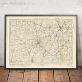 Carte Old Ordnance Survey, feuille 65 - Wisbech & Kings Lynn, 1925 : Downham Market, Long Sutton, Holbeach, Outwell, River Great Ouse