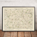 Carte Old Ordnance Survey, feuille 66 - Swaffam & East Dereham, 1925 : Watton, Wymondham, Attleborough, Reepham, Oxburgh Estate