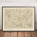 Alter Ordnance Survey Karte, Blatt 70 - Bishops Castle, 1925: Newtown, Knighton, Clun, Ludlow, Shropshire Hills AONB 