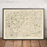Mappa dell'Ordnance Survey Antica, Foglio 74 - Kettering e Huntingdon, 1925: Corby, Oundle, Wellingborough, Huntingdon, Yaxley 