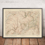 Alter Ordnance Survey Karte, Blatt 79 - Llandrindod Wells, 1925: Builth Wells, Rhayader, Llanwrtyd Wells, Tregaron, Elan-Tal 