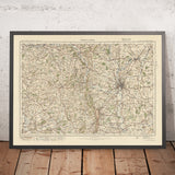 Alte Ordnance Survey-Karte, Blatt 81 - Worcester, 1925: Droitwich Spa, Bromyard, Tenbury Wells, Pershore, Malvern Hills AONB 